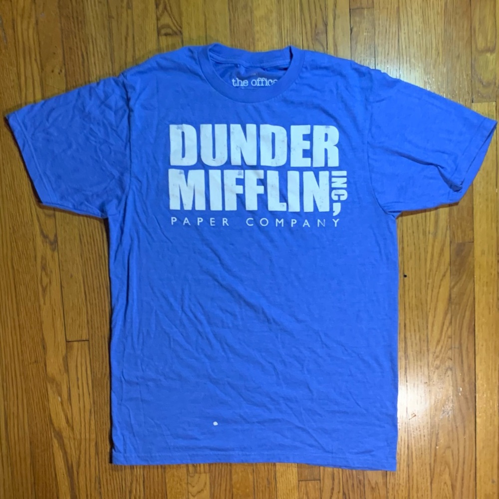 Blue Dunder Mifflin T-shirt